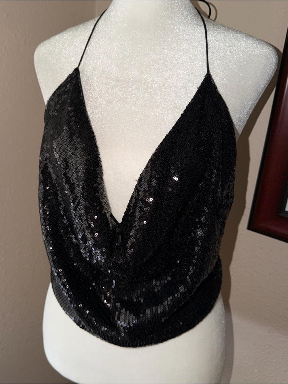 INDAH Sequin Halter Top - Picture 7 of 9